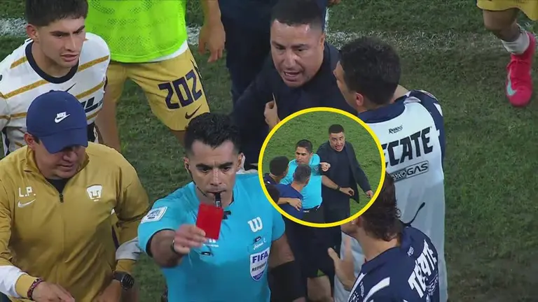 efrain juarez y martin demichelis terminan expulsados por bronca