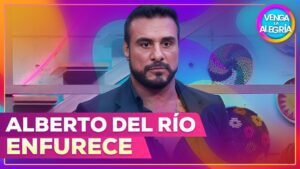 Luchador arma fuerte pelea en Venga La Alegría en vivo