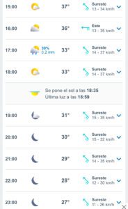 Clima hoy