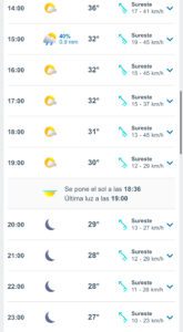 Clima hoy