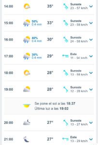 Clima hoy