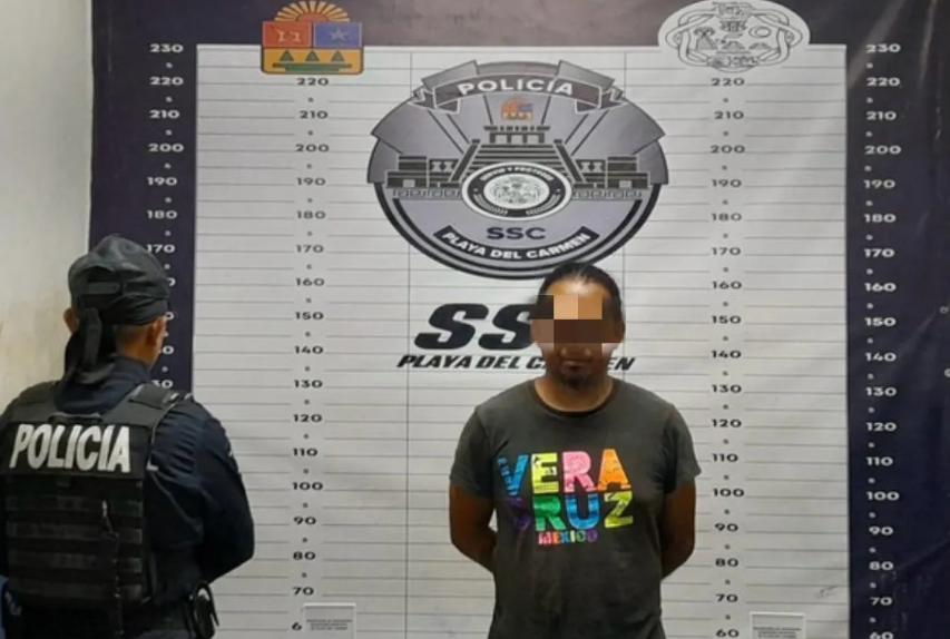 Detienen a hombre que arrojó cloro al rostro de su ex pareja en Playa del Carmen