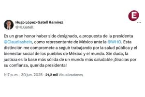 Hugo López-Gatell será representante de México ante la OMS