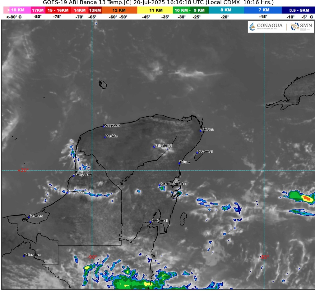 Clima hoy en Cancún y Quintana Roo: Cielo despejado a medio nublado