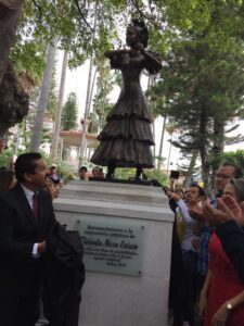 Organizan quitar estatua de Florinda Meza en Zacatecas 