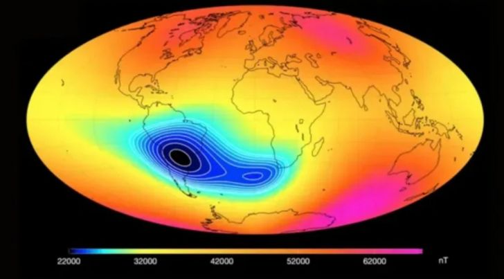 Anomalía magnética crece en el Atlántico Sur y afecta a Argentina, advierte la NASA