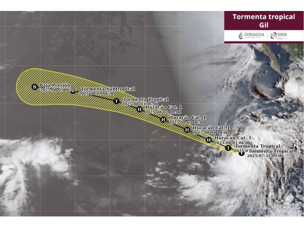 Tormenta tropical Gil evolucionará en huracán en las próximas horas