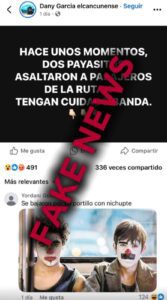 ¡Era Fake News! Autoridades desmienten "asalto" a manos de payasos en ruta 44
