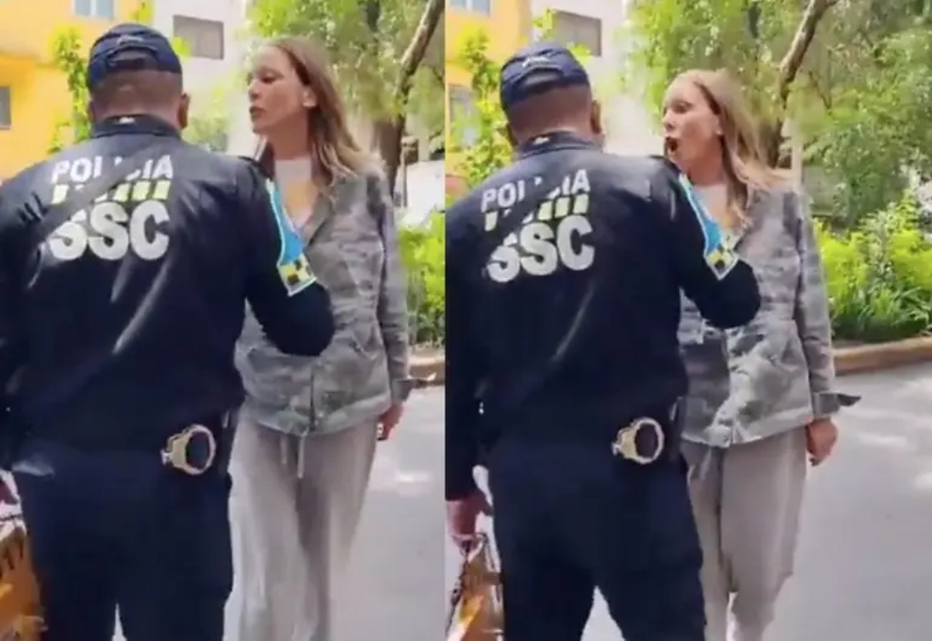 “Lady Racista” insulta a policía de CDMX tras no pagar parquímetro en la Condesa