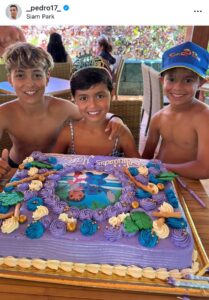 Futbolista celebra cumpleaños de su hijo con temática de Lilo & Stitch