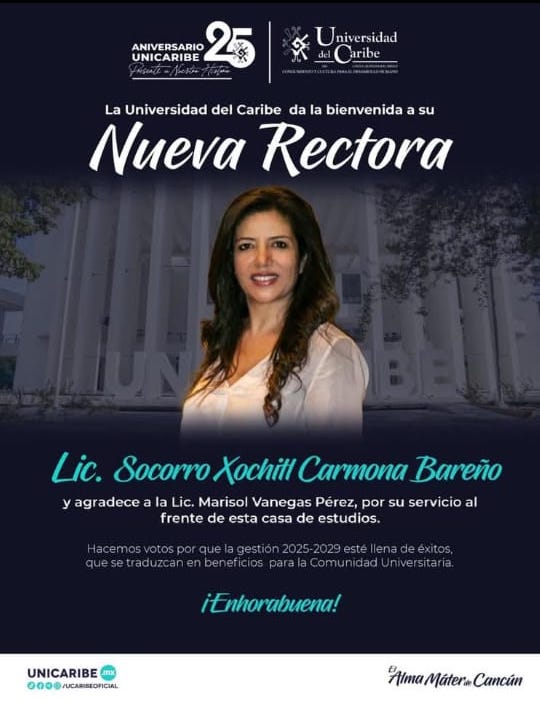 Xóchitl Carmona, la nueva rectora de la Universidad del Caribe en Cancún