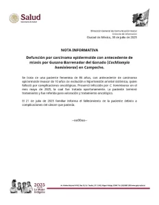 Muere primera persona por gusano barrenador en México 