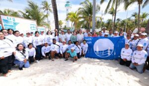 Ondea Bandera Blue Flag en Playa Norte y Playa Centro en Isla Mujeres