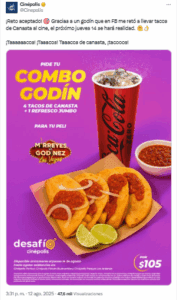 Critican venta de tacos de canasta en Cinépolis