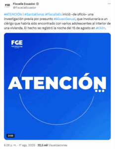 Sacerdote es hallado con dos menores en su casa