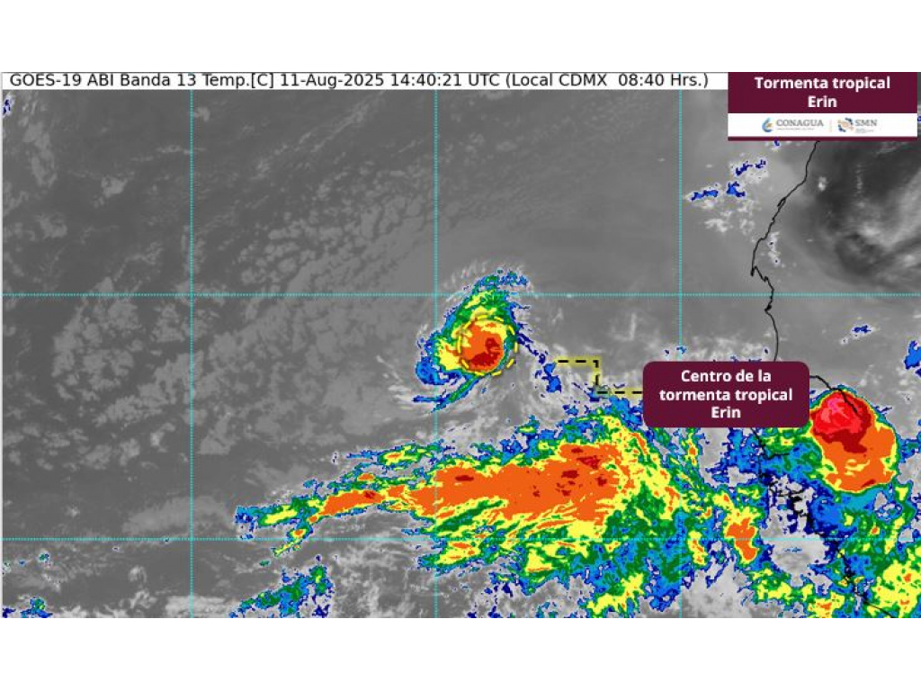 Se forma Tormenta Tropical Erin en el Atlántico