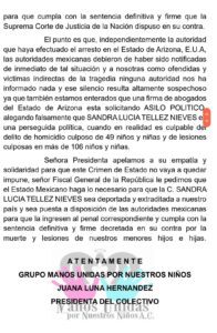 Detienen en Estados Unidos a socia propietaria de la Guardería ABC: exigen extradición