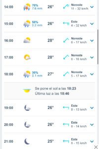 Clima hoy