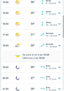Clima hoy