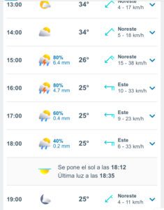 Clima hoy