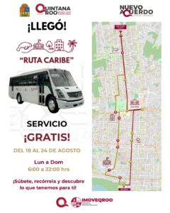 Inicia primera ruta piloto de transporte público “Ruta Caribe” en Chetumal