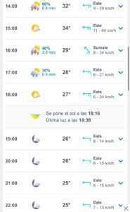Clima hoy