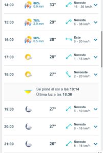 Clima hoy