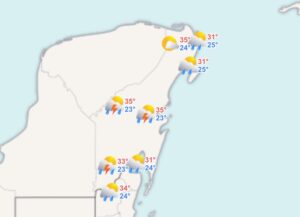 Clima hoy en Cancún y Quintana Roo: Cálido con posibles lluvias 