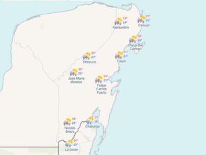 Clima hoy en Cancún y Quintana Roo: Intervalos de chubascos con descargas eléctricas
