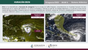 Erin se fortalece a huracán de categoría 1; es el primero de la temporada en el Atlántico