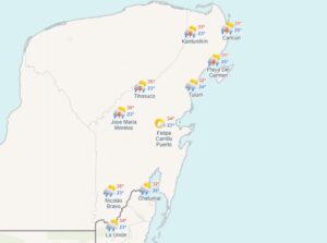 Clima hoy en Cancún y Quintana Roo: Ambiente cálido con chubascos