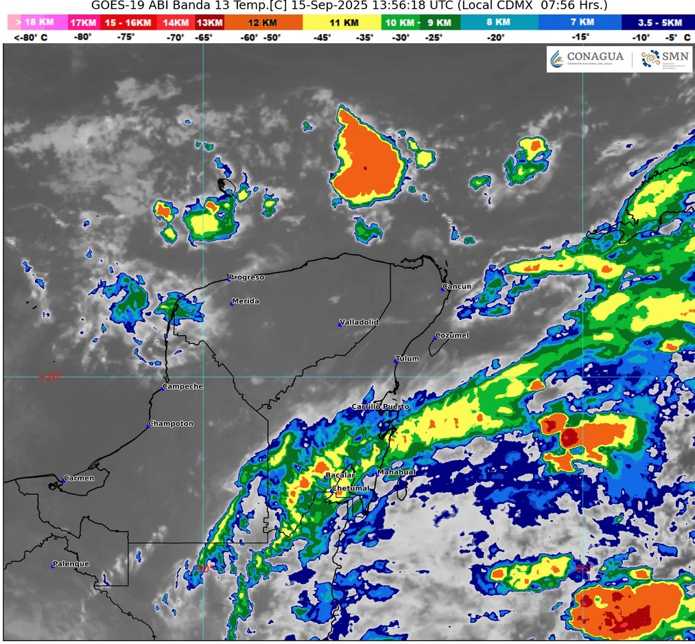 Clima hoy en Cancún y Quintana Roo: Cielo medio nublado a nublado