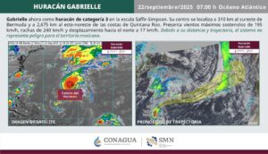 Gabrielle se intensifica a huracán de categoría 3 en el Atlántico