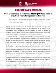 Sancionan a operador de transporte que agredió a un taxista con discapacidad en Cancún