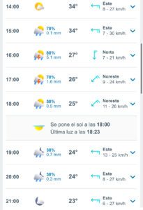 Clima hoy