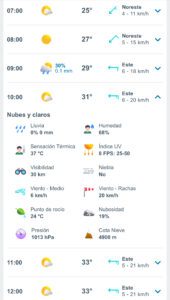 Clima hoy
