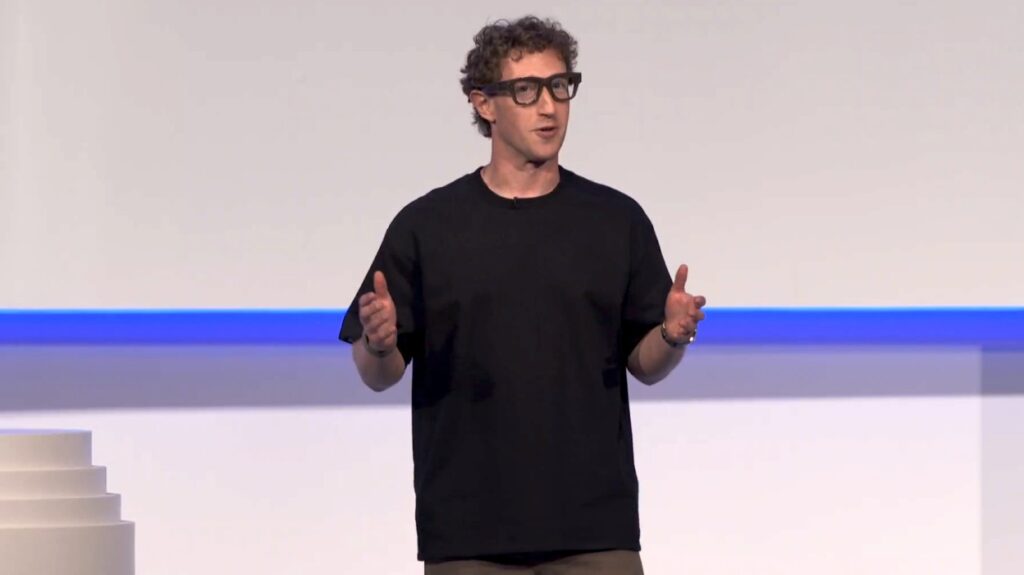 Mark Zuckerberg presenta nuevas gafas inteligentes de Meta con pantalla y control por gestos