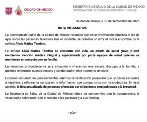 Sigue viva la abuelita que salvó a su nieta en explosión: informan autoridades