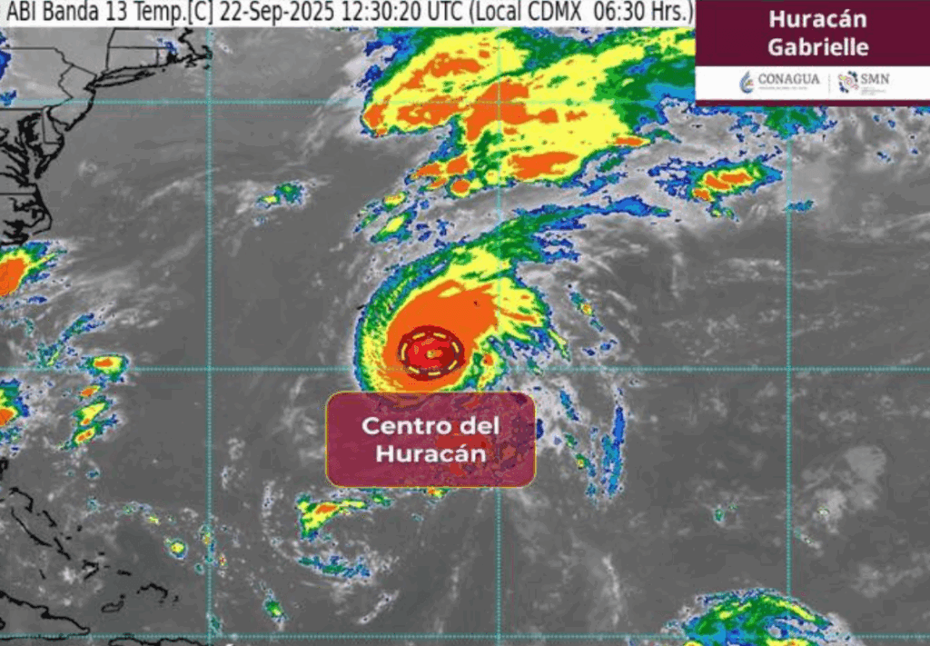 Gabrielle se intensifica a huracán de categoría 3 en el Atlántico