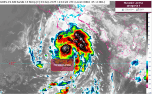 Lorena se intensifica a huracán categoría 1; prevén lluvias intensas