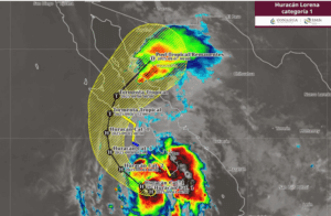 Lorena se intensifica a huracán categoría 1; prevén lluvias intensas