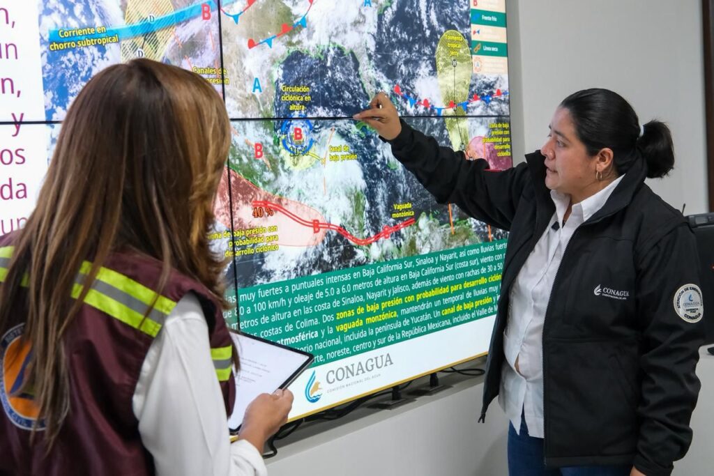 Fortalecen la prevención por zona de baja presión que afecta Quintana Roo