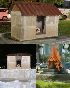 Cubano reconstruye casita del Alux que fue quemada en Av. Tulum de Cancún