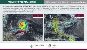 Tormenta Tropical Jerry se forma en el Atlántico central