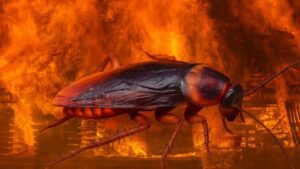 Mujer provoca un incendio tras querer matar una cucaracha con un encendedor