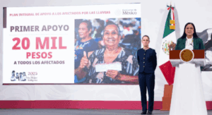 Sheinbaum anuncia apoyo de 10 mil mdp para damnificados por lluvias