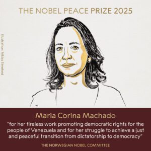 Venezolana María Corina Machado ganadora del Premio Nobel de la Paz 2025