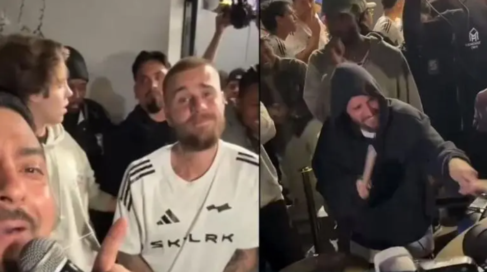 Justin Bieber se vuelve viral por cantar banda y tocar tambora