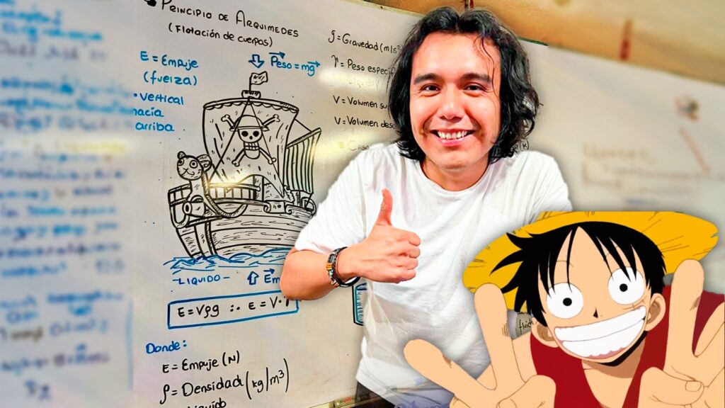 Maestro mexicano que enseña física con dibujos de One Piece 3 WhatsApp Image 2025 10 27 at 11.31.33 PM