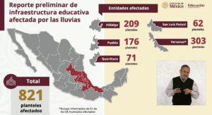 Más de 26 mil viviendas afectadas por lluvias han sido censadas en cinco estados